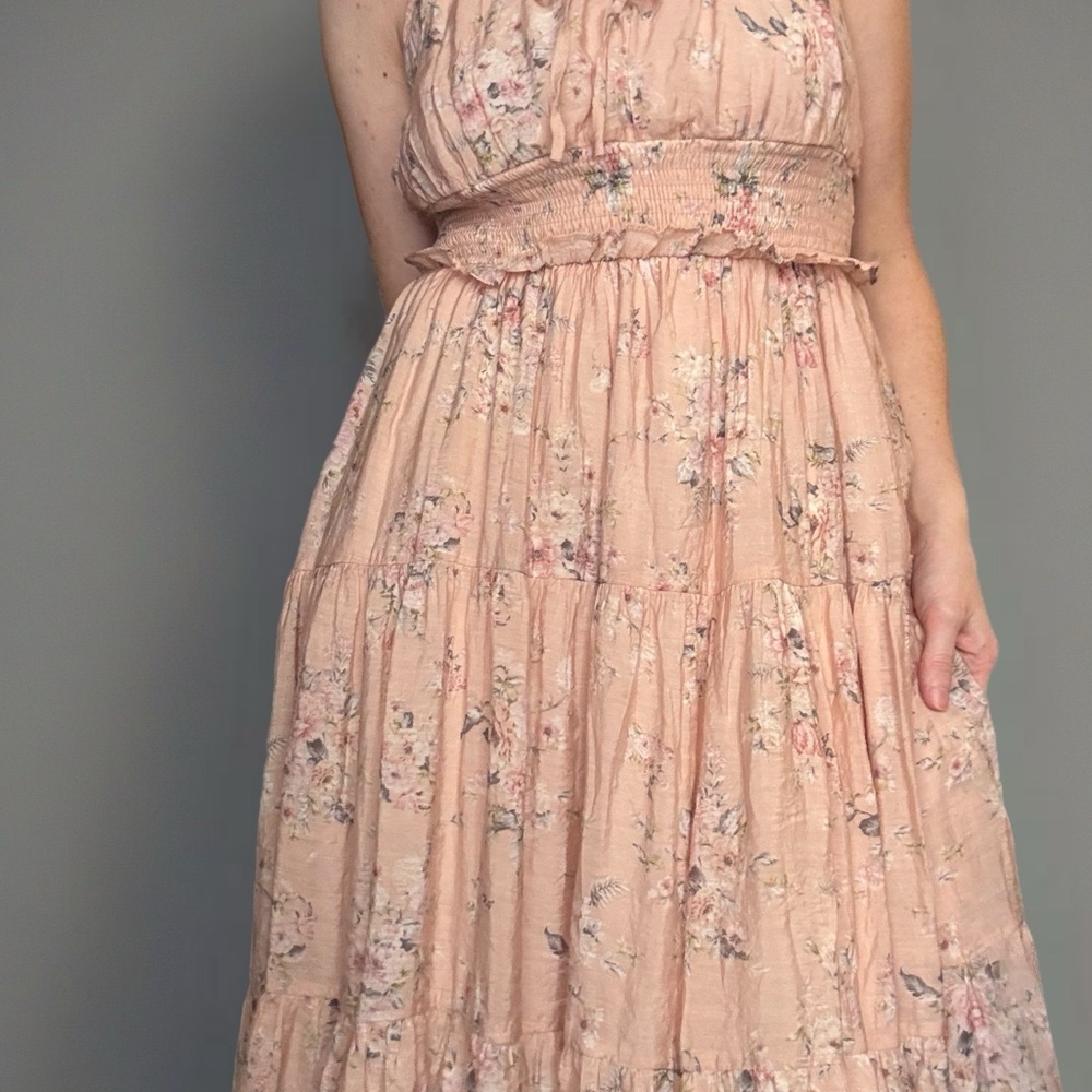 Floral Pink Maxi Dress